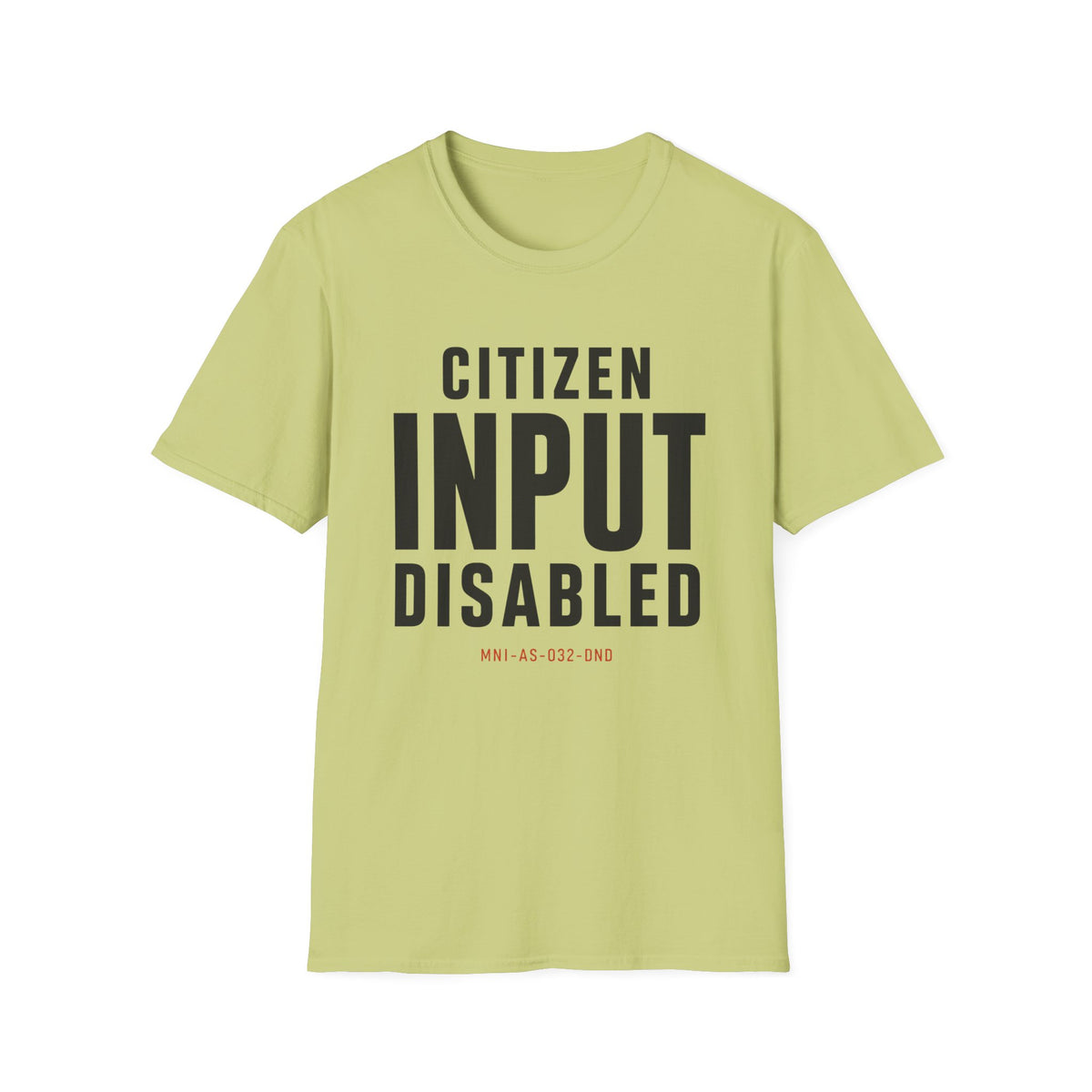 Citizen Input Disabled File Code T-Shirt