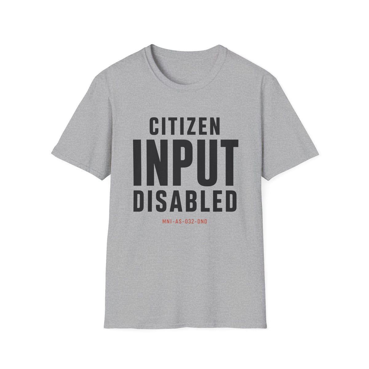 Citizen Input Disabled File Code T-Shirt